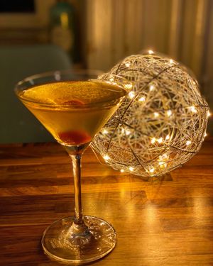 Metropole Cocktail with Cognac, Dry Vermouth and orange bitters... at Bund 39 in Zurich