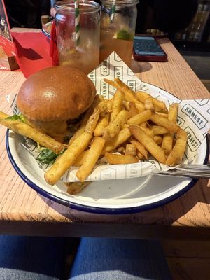 Beyond meat burger   at Honest Burgers - Covent Garden in London