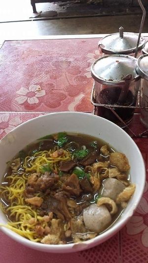 my noodle soup at Saam Pow Tip in Chiang Mai