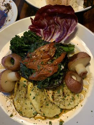 Vegan plate from Venetian hot plate!  So yummy!! at Venetian Hot Plate in Port Aransas