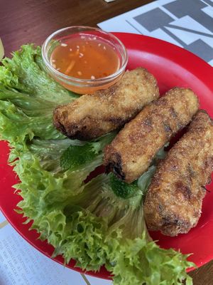 Crusty vegan rolls  at Mon Viet in Barcelona