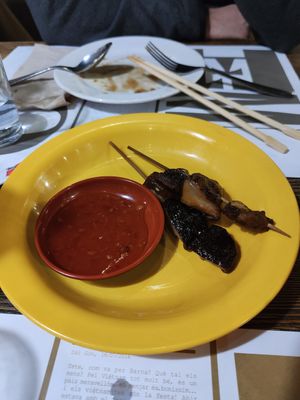 Pinchos shiitake at Mon Viet in Barcelona