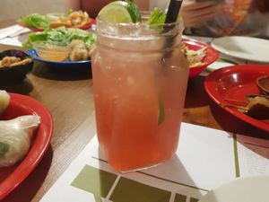 Blueberry lemonade at Mon Viet in Barcelona