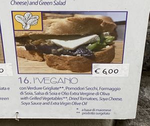 Toast Veg nel menu  at I'Tosto in Florence