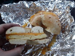 Vegan American Eggle at Seize the Bagel in Vancouver