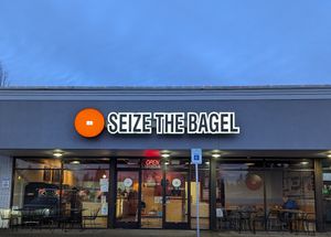 exterior at Seize the Bagel in Vancouver