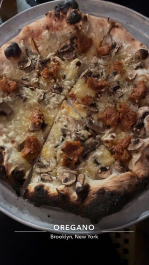 Hot White Pizza  at Oregano in Brooklyn