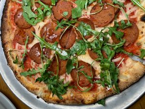 Be-hive vegan violife pizza  at Oregano in Brooklyn