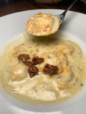 Pumpkin ravioli  at Oregano in Brooklyn