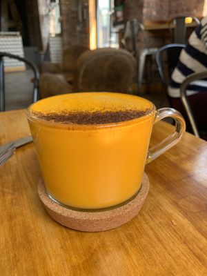 Liquid gold latte at Academy Espresso Bar in Barry