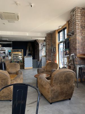 Seating area at Academy Espresso Bar in Barry