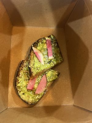 Avocado toast w/o the goat cheese. So good   #Veganuary at Gilbert's Coffee Bar in Stuart