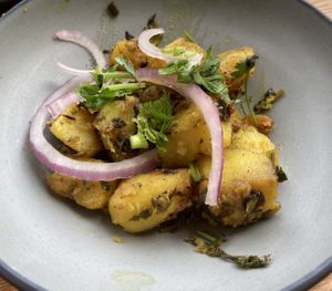 Aloo Dum (spicy potato) at 2084 in Kowloon