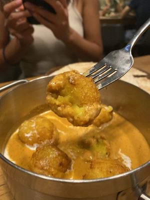 Potato mozzarella balls (also vegan) at 2084 in Kowloon