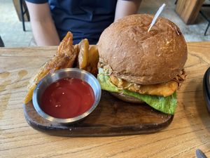 Curry fish burger   at 2084 in Kowloon