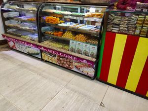 Sweets Display Counter. at Agarwal's Sweet And Snacks in Gangtok