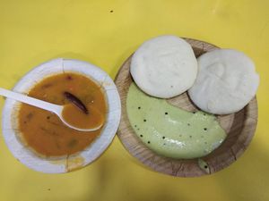 South Indian dish - Idli. at Agarwal's Sweet And Snacks in Gangtok