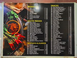 Menu. at Agarwal's Sweet And Snacks in Gangtok