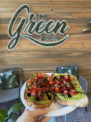 Avo toast  at The Green Room in Portsmouth