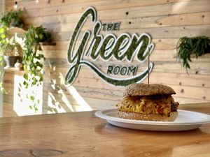 Vegan breakfast sandwich!!  at The Green Room in Portsmouth