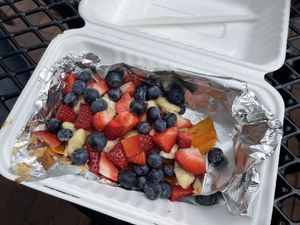 Cinnamon Rainbows on (tiny portion of) sweet potato  at The Green Room in Portsmouth