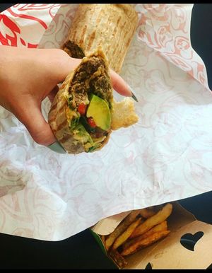 No feta, add veggie burger wrap!  at Nandos Peri Peri in Oak Brook