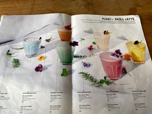 Super creative lattes   at Fisherman's House in Koh Samui