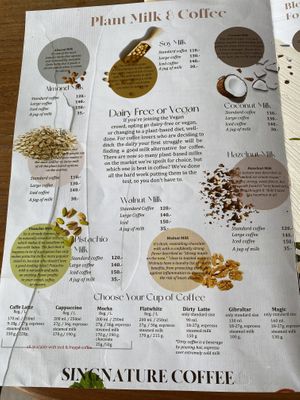 So many nut milks!  at Fisherman's House in Koh Samui