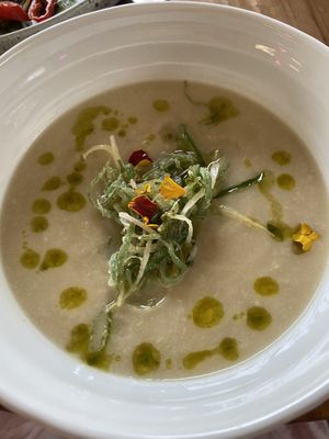 Cauliflower fennel soup   at Fisherman's House in Koh Samui