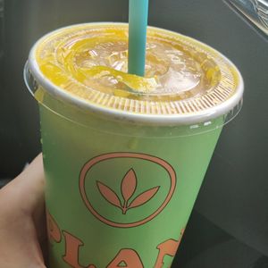 the urnge juice is so errnge at Plant Power Fast Food in Riverside