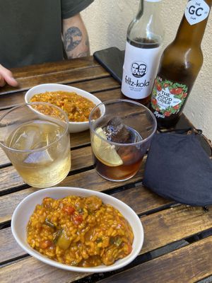 Paella for 1 euro each when you order a drink on Sundays! at La Vegana Taperia in Malaga