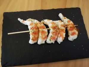 "prawns" super good! at La Vegana Taperia in Malaga