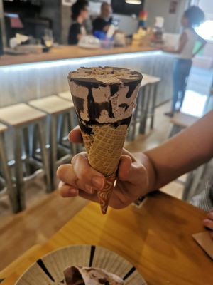Vegan cornetto at La Vegana Taperia in Malaga