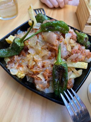 Patatas gordiveganas  at La Vegana Taperia in Malaga