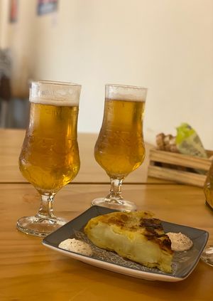 Tapa de tortilla de patatas at La Vegana Taperia in Malaga
