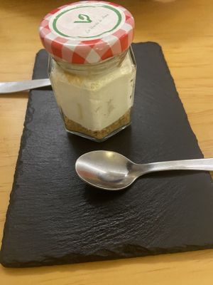 Cheesecake de lotus  at La Vegana Taperia in Malaga