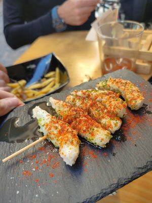 'shrimp' at La Vegana Taperia in Malaga