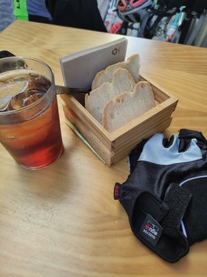 Bread & vermouth at La Vegana Taperia in Malaga