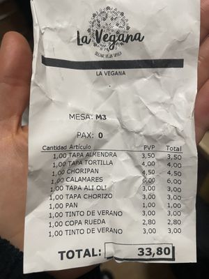  at La Vegana Taperia in Malaga