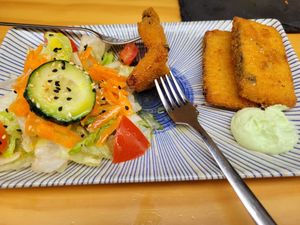 'fish' fingers at La Vegana Taperia in Malaga