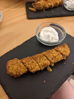 Mixed seitan at La Vegana Taperia in Malaga
