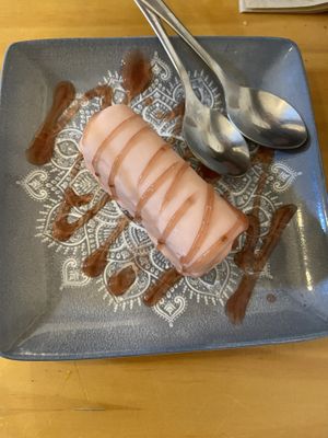 Pink panther cake   at La Vegana Taperia in Malaga