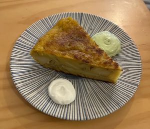 Vegan tortilla  at La Vegana Taperia in Malaga