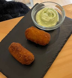 Little croquettes   at La Vegana Taperia in Malaga