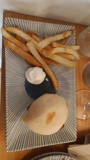 mini burger at La Vegana Taperia in Malaga