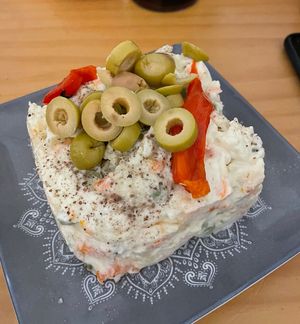 ENSALADILLA RUSA  at La Vegana Taperia in Malaga