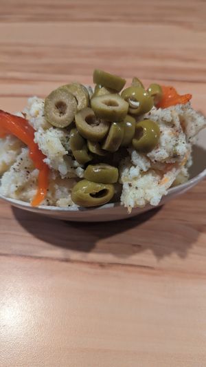 Ensaladilla rusa - tapa size at La Vegana Taperia in Malaga