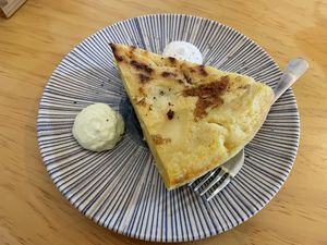 Pincho de tortilla vegano   at La Vegana Taperia in Malaga