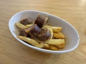 Chorizo vegano  at La Vegana Taperia in Malaga