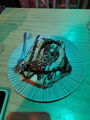 Nutella roll (so hot and delicious!)  at La Vegana Taperia in Malaga